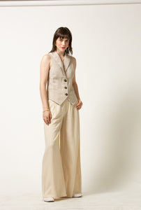Linen Striped Vest