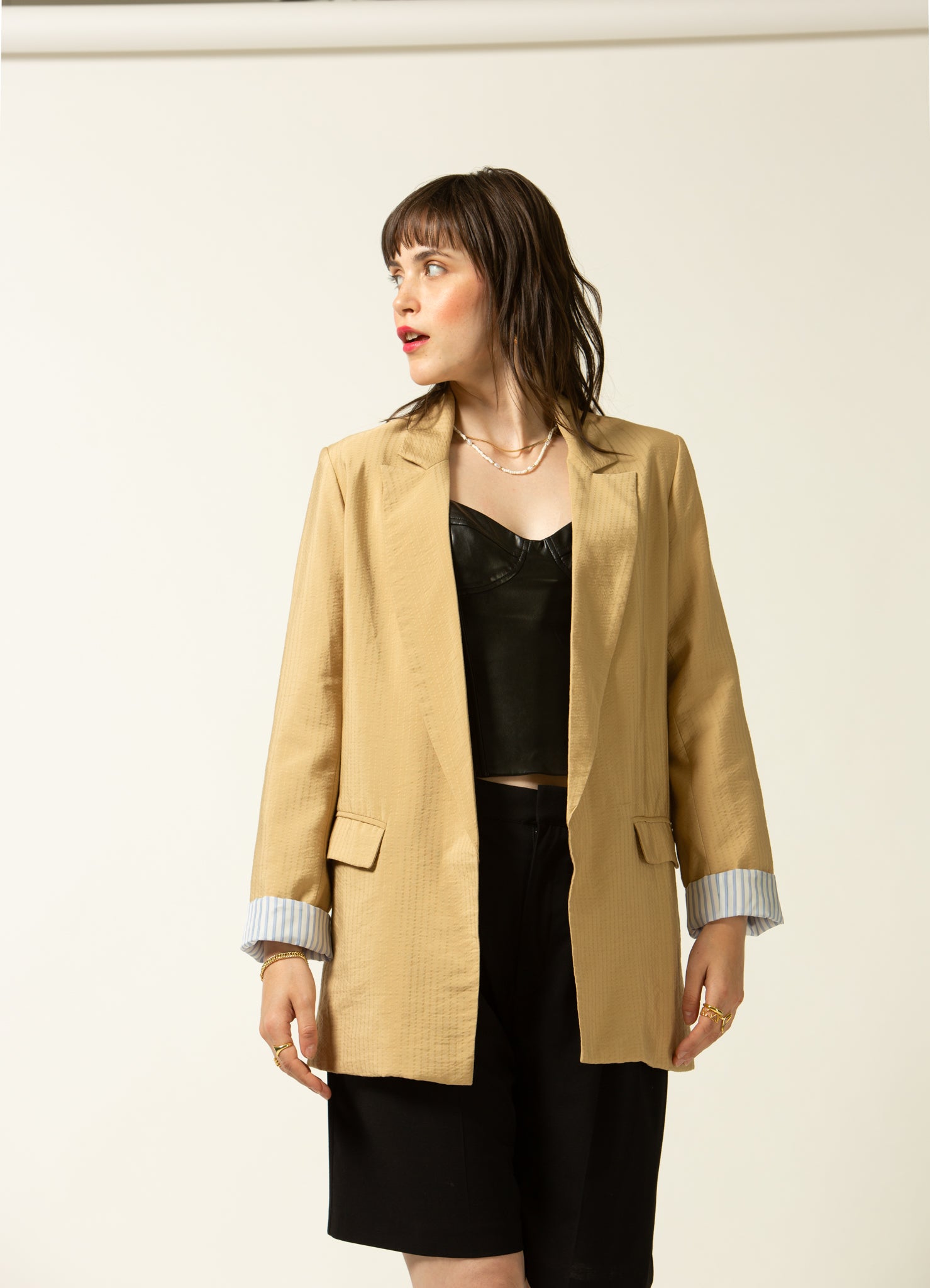 Gianna Contrast Cuff Jacket
