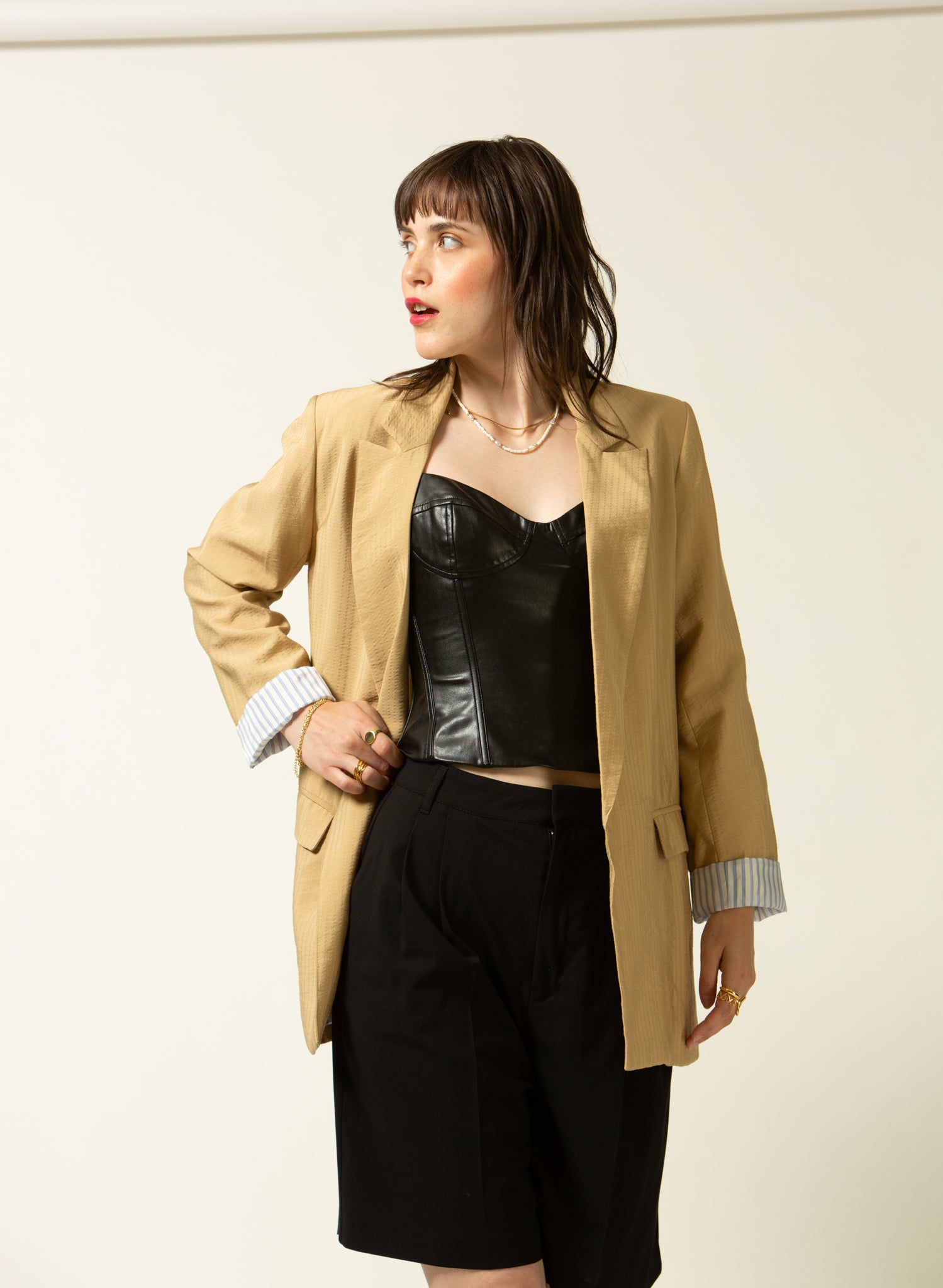 Gianna Contrast Cuff Jacket