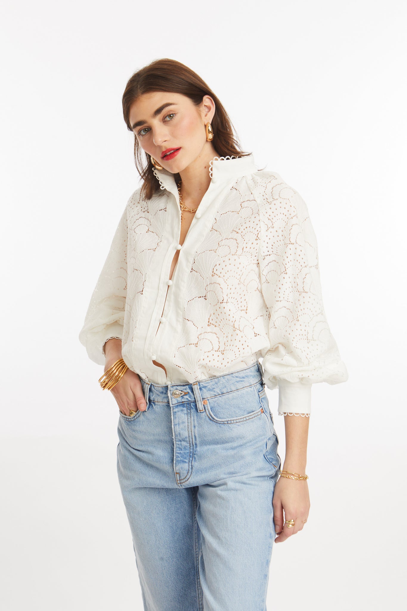 Portofino Eyelet Blouse