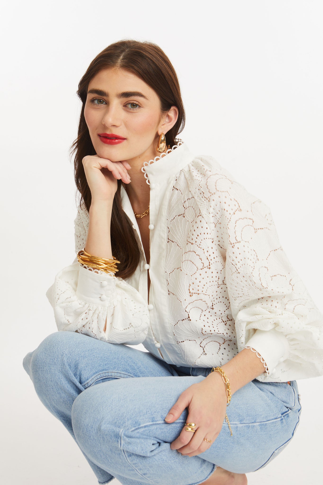 Portofino Eyelet Blouse