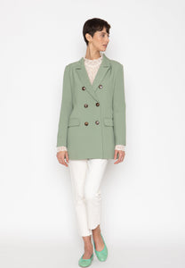 Emory blazer, sage green color, double breasted, oversized fit