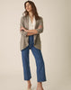 Classic Melanie Shawl Simple Staple Taupe Neutral Color Workwear Blazer Jacket Everyday Shawl Front Pockets Best Seller Customer Favorite