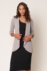 Melanie Knit Jacket in Ponte - Grey Violet