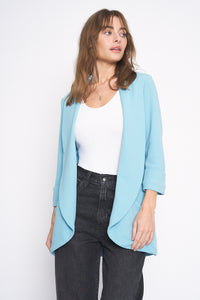 Classic Melanie Shawl Sky Blue Staple Workwear Blazer