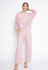 Pink Knit Set Sweat Pants and Long Sleeve