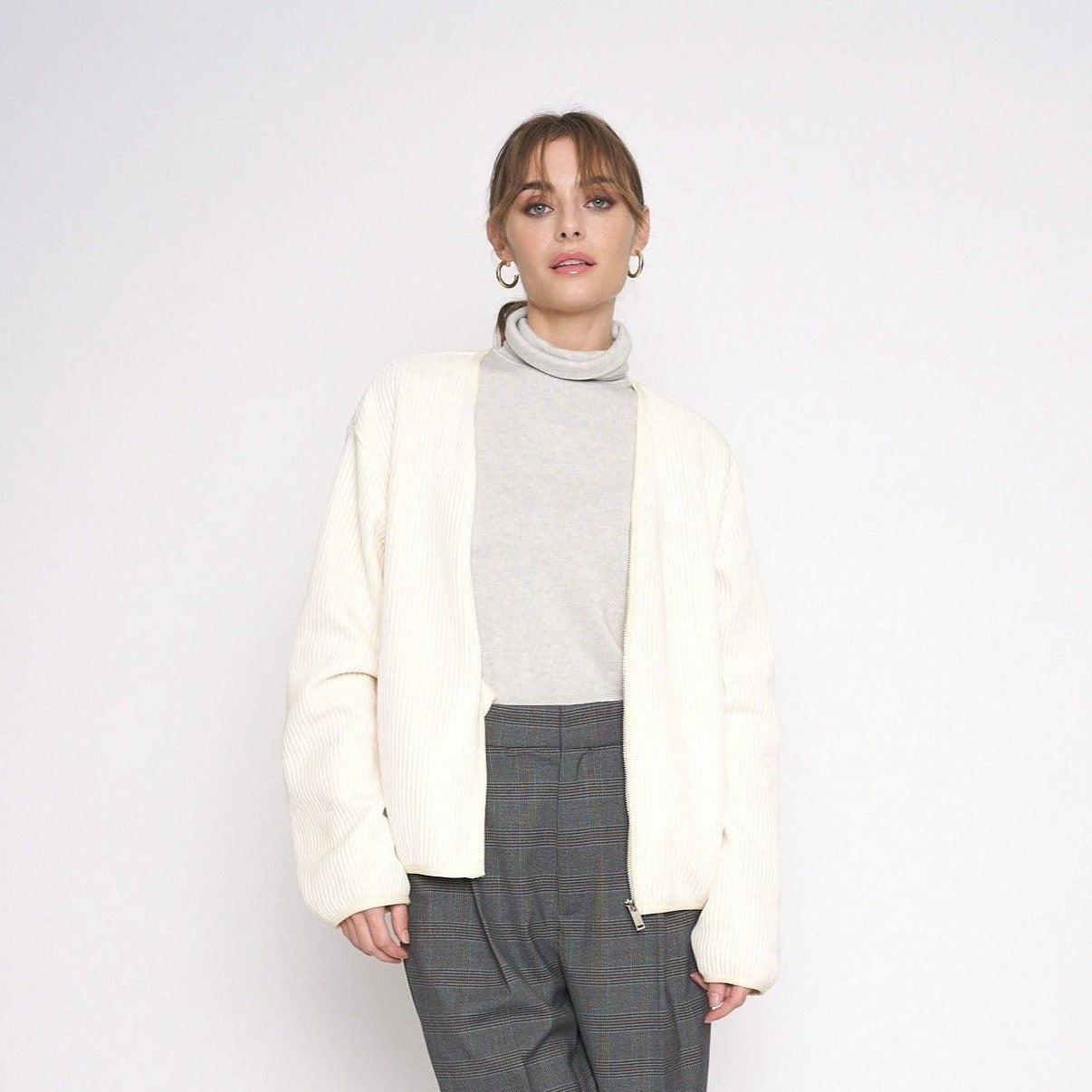 Ivory on sale sweater jacket