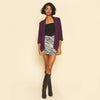 Classic Melanie Shawl Simple Staple Pickled Beet Purple Color Workwear Blazer Jacket Everyday Shawl Front Pockets Best Seller Customer Favorite Casual Style