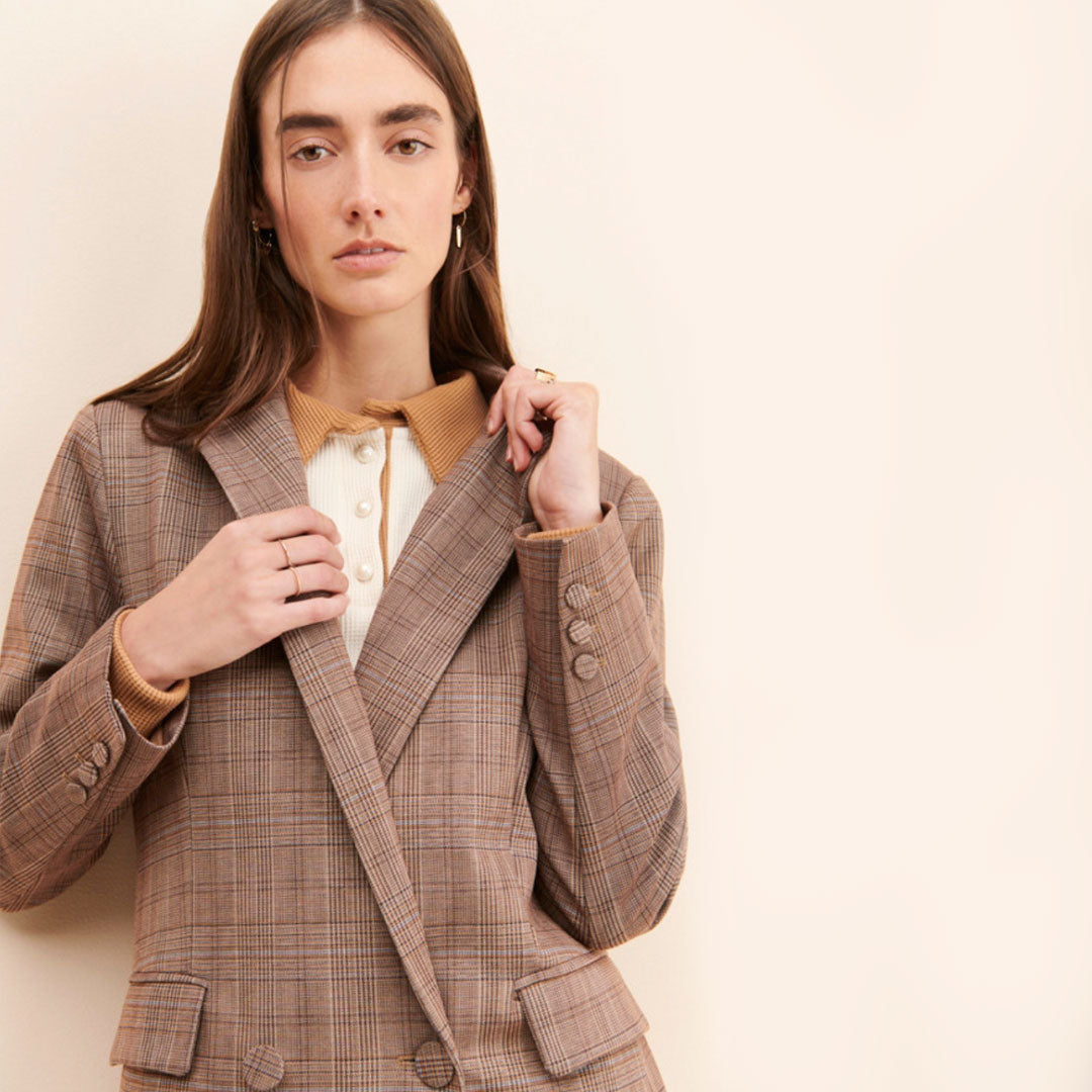 Jackie Glen Plaid Longline Jacket – FRENCHMAUVE