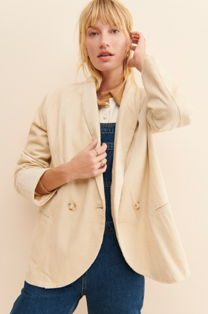 Noreen Corduroy Blazer Beige